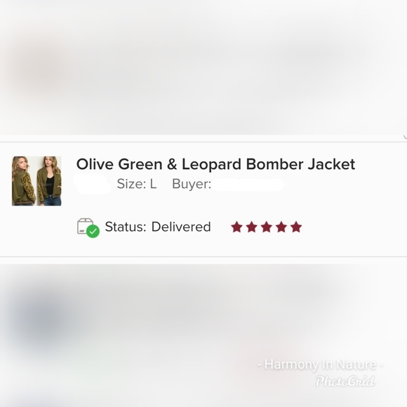 Olive Green & Leopard Bomber Jacket - Picture 6 of 6